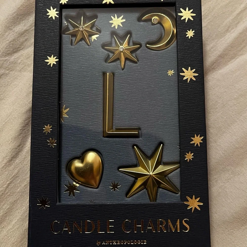 Anthropologie Gold Candle Charms